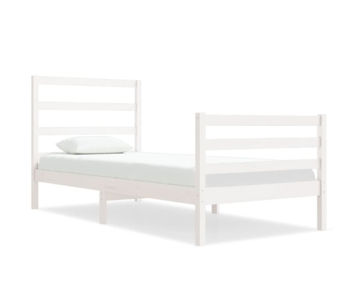 Estructura de cama madera maciza de pino blanco 90x190 cm