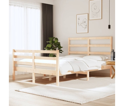 Estructura de cama madera maciza de pino 120x190 cm