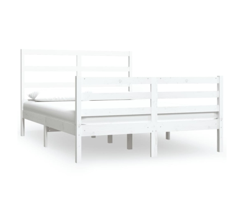 Estructura de cama madera maciza pino blanco 120x190 cm