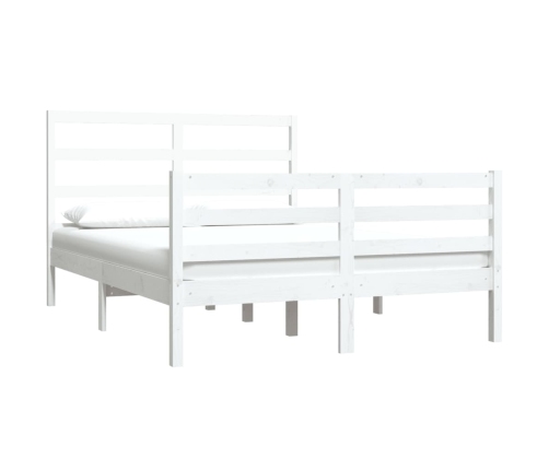 Estructura de cama madera maciza pino blanco 120x190 cm