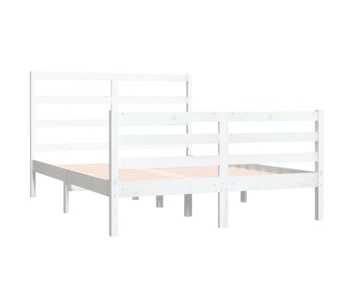 Estructura de cama madera maciza pino blanco 120x190 cm