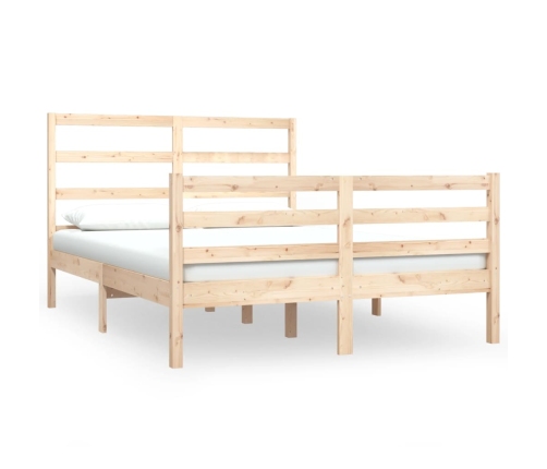 Estructura de cama madera maciza de pino 135x190 cm