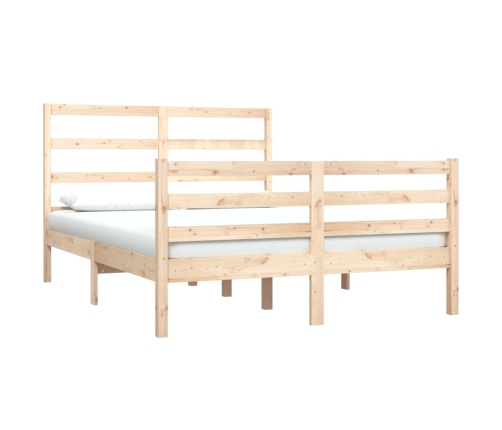 Estructura de cama madera maciza de pino 135x190 cm