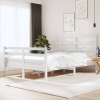 Estructura de cama madera maciza de pino blanco 135x190 cm