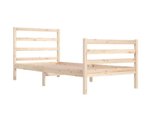 Estructura de cama sin colchón madera maciza de pino 90x200 cm