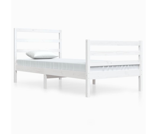 Estructura de cama sin colchón madera de pino blanca 90x200 cm