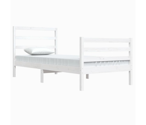 Estructura de cama sin colchón madera de pino blanca 90x200 cm