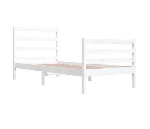 Estructura de cama sin colchón madera de pino blanca 90x200 cm