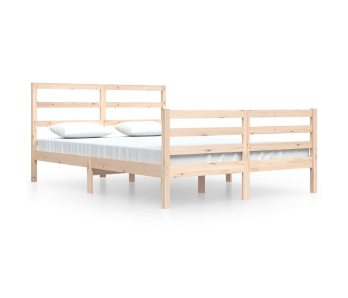 Estructura de cama sin colchón madera maciza de pino 160x200 cm