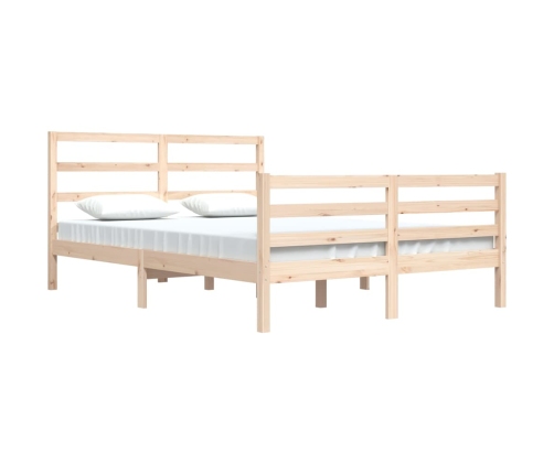 Estructura de cama sin colchón madera maciza de pino 160x200 cm