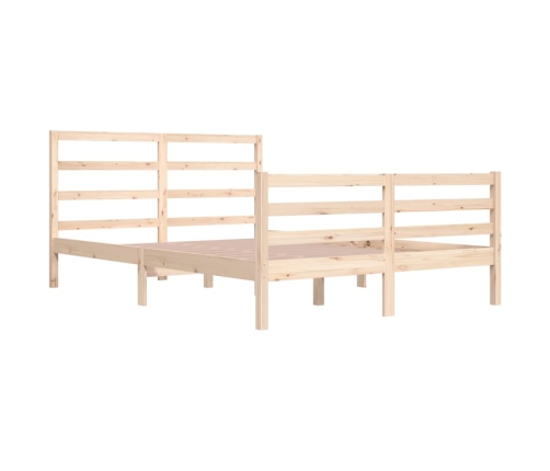 Estructura de cama sin colchón madera maciza de pino 160x200 cm