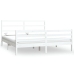 Estructura de cama madera maciza blanco Super King 180x200 cm