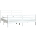 Estructura de cama madera maciza blanco Super King 180x200 cm