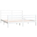 Estructura de cama madera maciza blanco Super King 180x200 cm