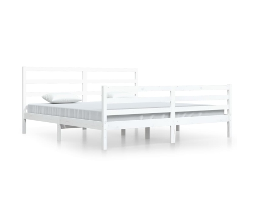 Estructura de cama sin colchón madera de pino blanco 200x200 cm
