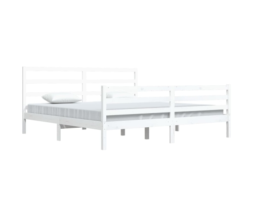 Estructura de cama sin colchón madera de pino blanco 200x200 cm