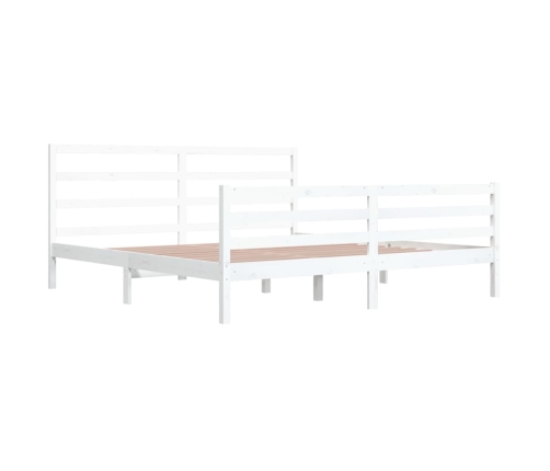 Estructura de cama sin colchón madera de pino blanco 200x200 cm