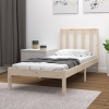 Estructura de cama sin colchón madera maciza pino 75x190 cm