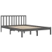 Estructura de cama madera maciza de pino doble gris 135x190cm