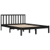 Estructura de cama madera maciza de pino negro 135x190 cm