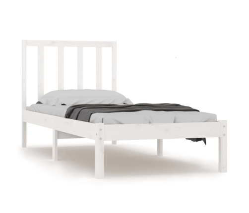 Estructura de cama sin colchón madera de pino blanca 90x200 cm