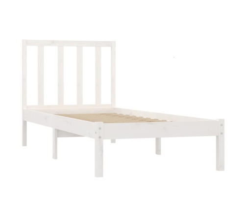 Estructura de cama sin colchón madera de pino blanca 90x200 cm