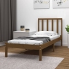 Estructura cama sin colchón madera pino marrón miel 100x200 cm