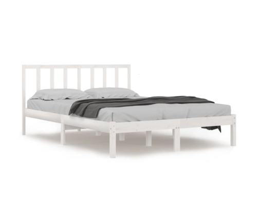 Estructura de cama sin colchón madera pino blanco 120x200 cm