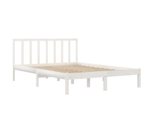 Estructura de cama sin colchón madera pino blanco 120x200 cm