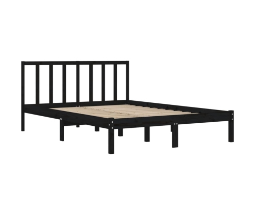 Estructura de cama madera maciza de pino negro 120x200 cm