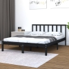 Estructura de cama madera maciza de pino negro 120x200 cm