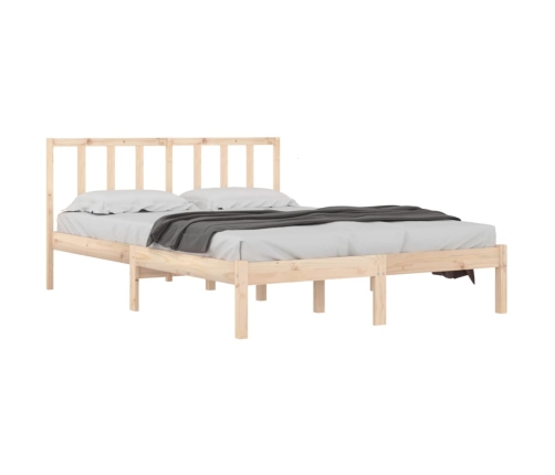 Estructura de cama sin colchón madera maciza de pino 140x200 cm