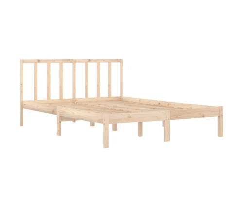 Estructura de cama sin colchón madera maciza de pino 140x200 cm