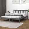 Estructura de cama madera maciza de pino gris 150x200 cm