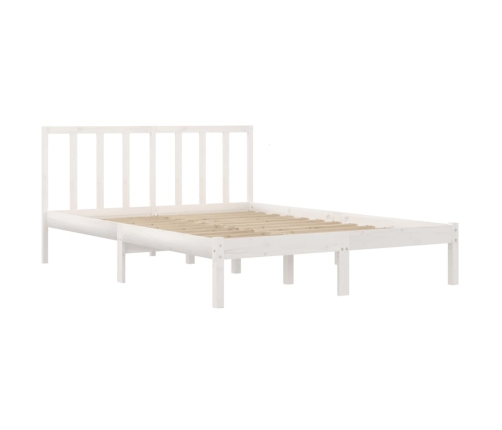 Estructura de cama sin colchón madera de pino blanco 160x200 cm