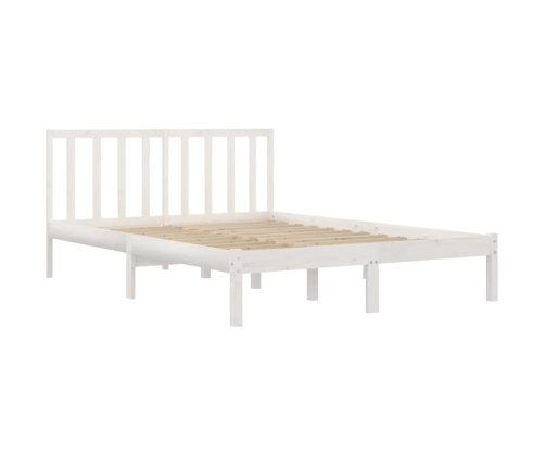 Estructura de cama sin colchón madera de pino blanco 200x200 cm