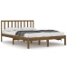 Estructura cama sin colchón madera pino marrón miel 200x200 cm