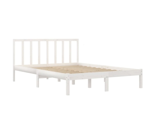 Estructura de cama madera maciza pino blanco 120x190 cm