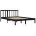 Estructura de cama madera maciza pino negra doble 120x190 cm