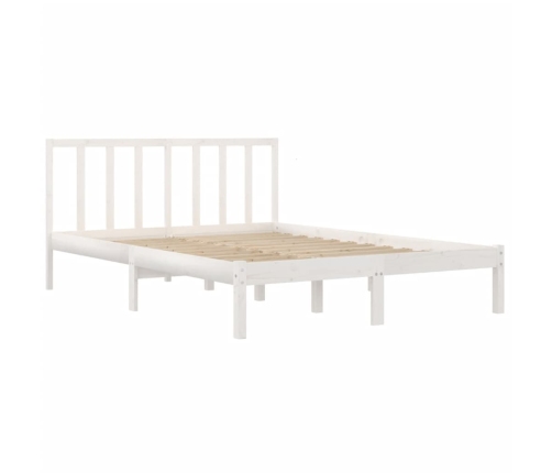 Estructura de cama madera maciza de pino blanco 135x190 cm