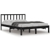 Estructura de cama madera maciza de pino negro 135x190 cm