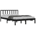 Estructura de cama madera maciza de pino negro 135x190 cm