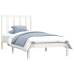 Estructura de cama madera maciza de pino blanco 75x190 cm