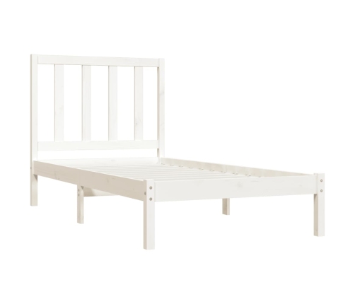 Estructura de cama madera maciza de pino blanco 75x190 cm