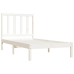 Estructura de cama madera maciza de pino blanco 75x190 cm