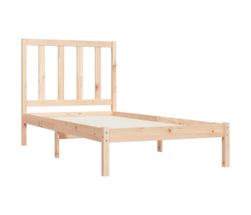 Estructura de cama sin colchón madera maciza de pino 90x200 cm