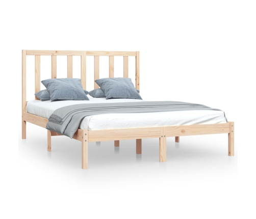 Estructura de cama sin colchón madera maciza de pino 140x200 cm