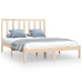 Estructura de cama sin colchón madera maciza de pino 140x200 cm
