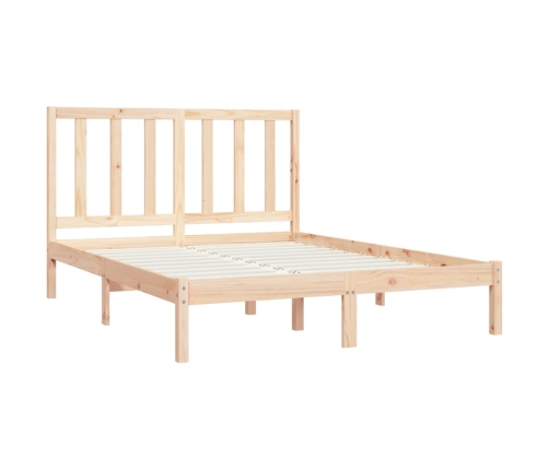 Estructura de cama sin colchón madera maciza de pino 140x200 cm