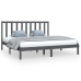 vidaXL Estructura de cama madera maciza gris Super King 180x200 cm